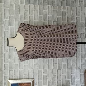 Merona Pink Sleeveless Patterned Blouse; XL